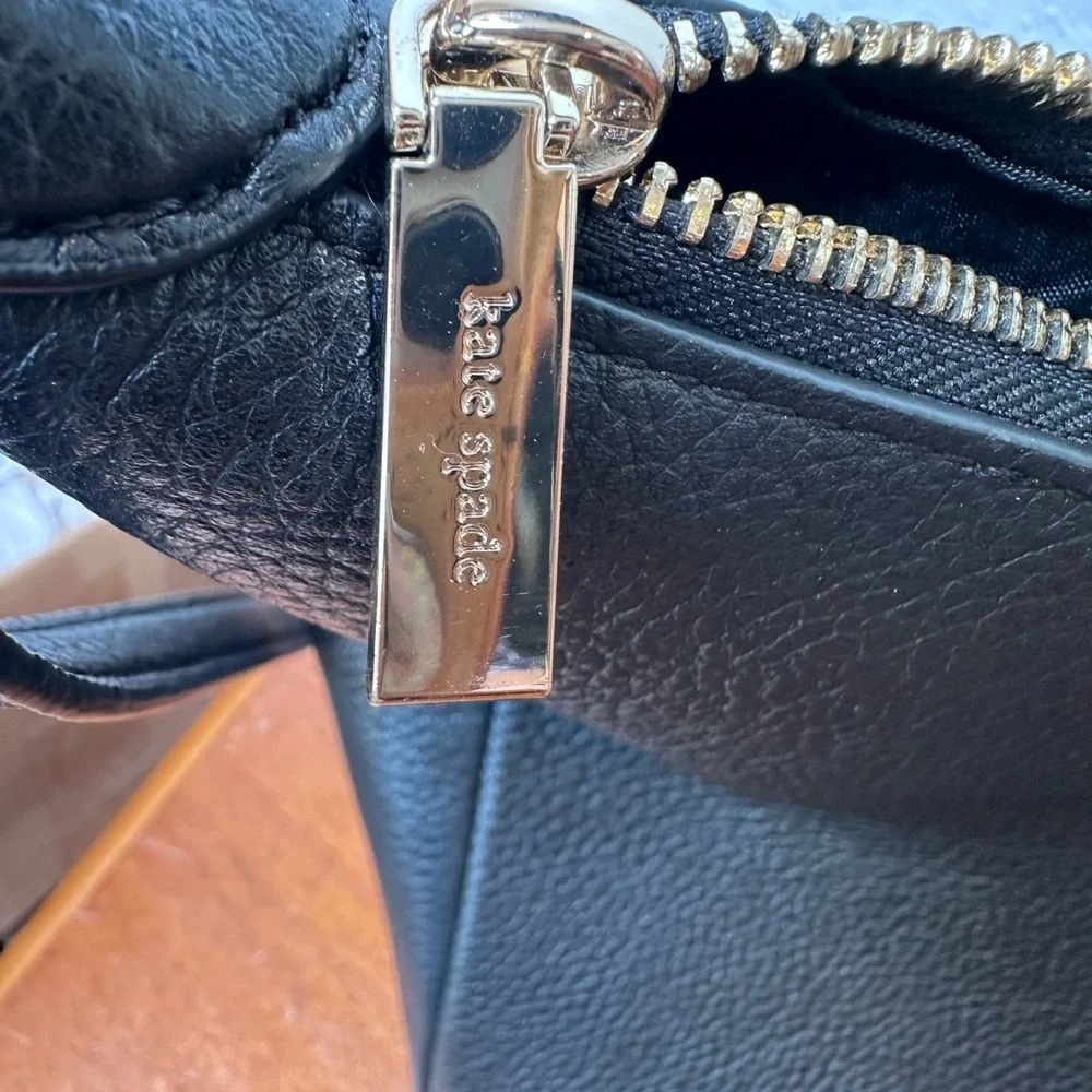 Kate Spade New York Women's Black Pebbled Leather Shoulder Bag